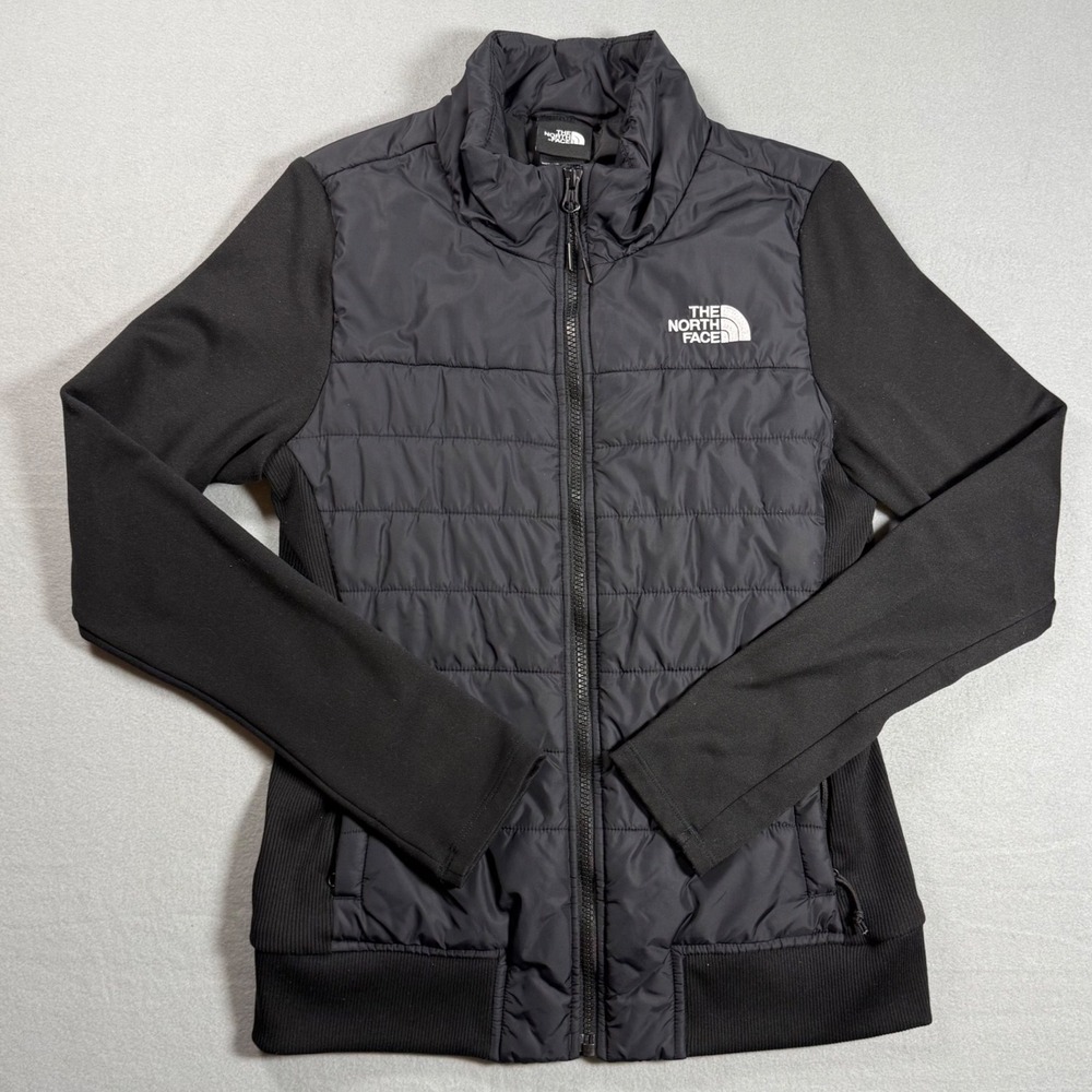 The North Face Hybrid Puffer Jacket Womens Small Black Excellent